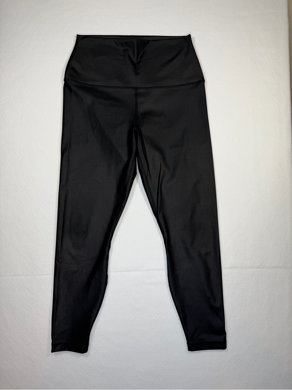 90 Degree by Reflex Black Faux Leather Leggings Size Large Everyday Athleisure